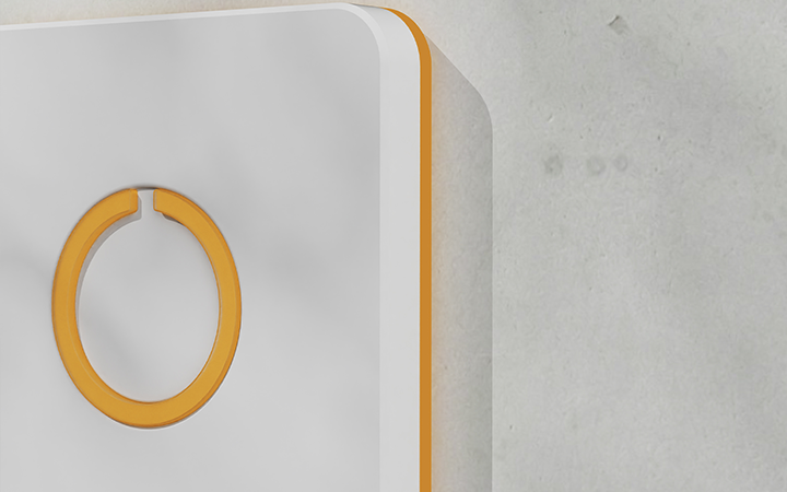 Square White Touch Doorbell Button by Luxello Door Bells